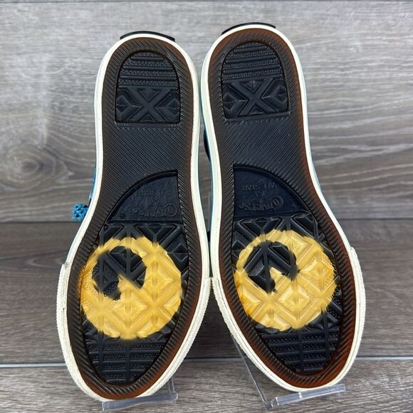 Converse CT All-Star x Dr Woo Little Girl Sz 13 Hi Top Blue Floral Sneakers - Picture 7 of 12